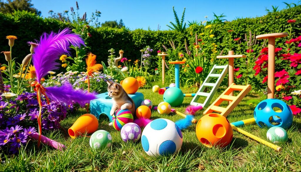 cat-friendly garden toys